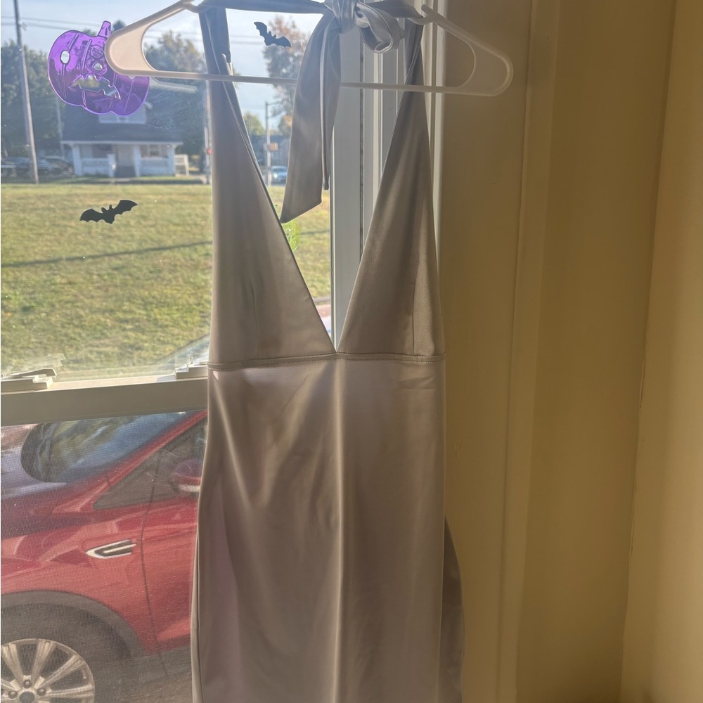 Forever 21 Shimmering Silver Dress